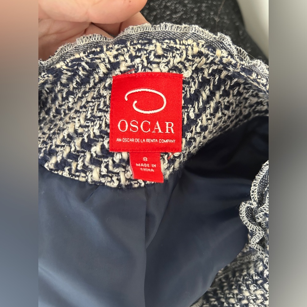 Oscar de la Renta tweed jacket w/ ruffle - Picture 8 of 8